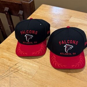 New Era Black and Red Falcons Hat